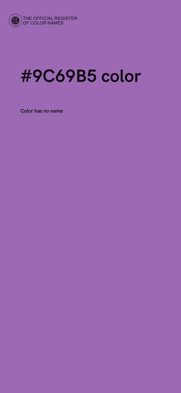 #9C69B5 color image