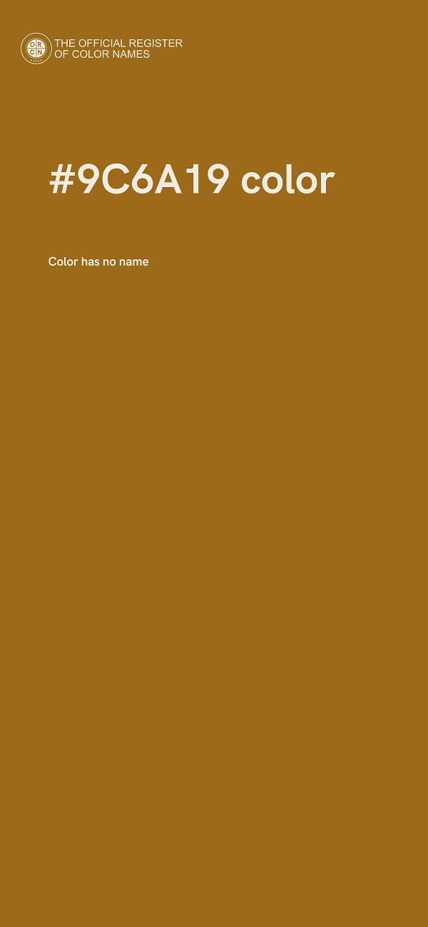 #9C6A19 color image