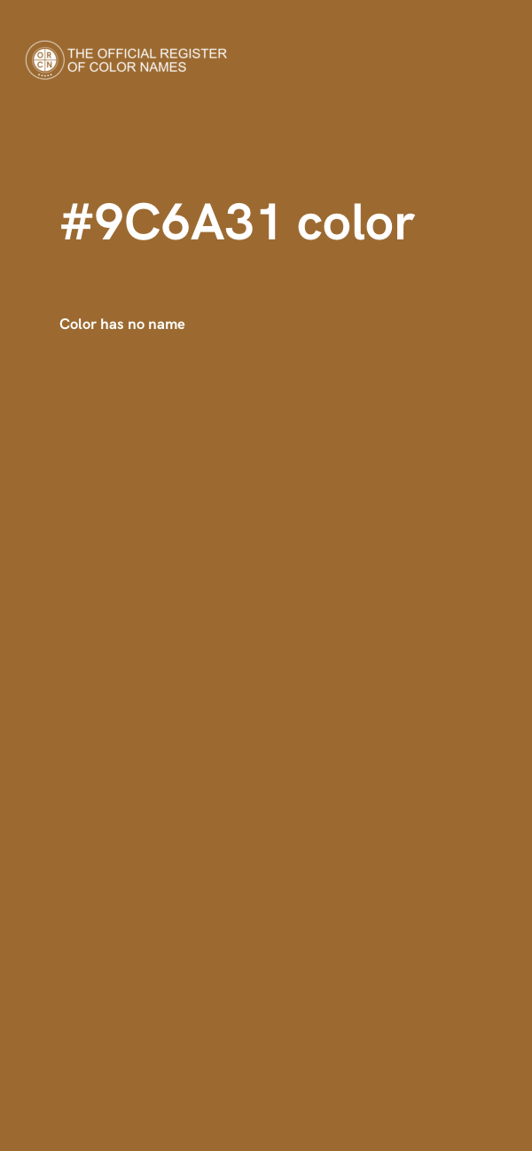 #9C6A31 color image