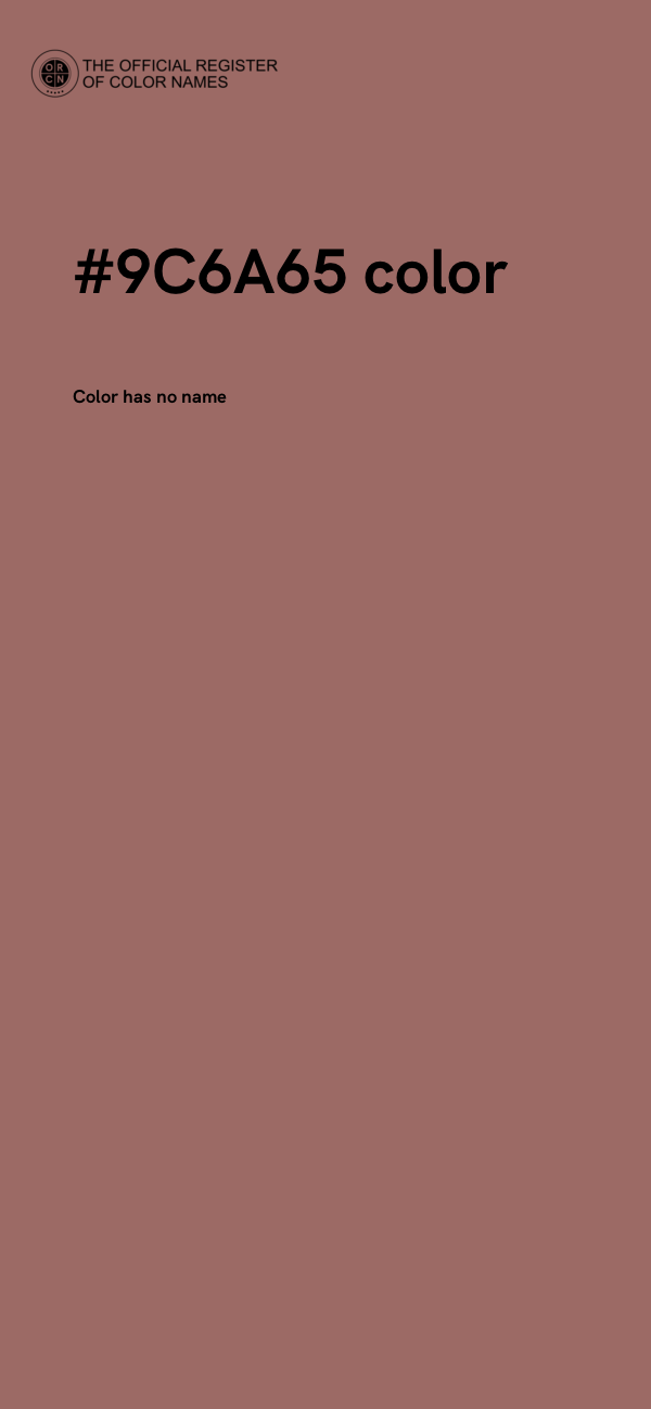 #9C6A65 color image