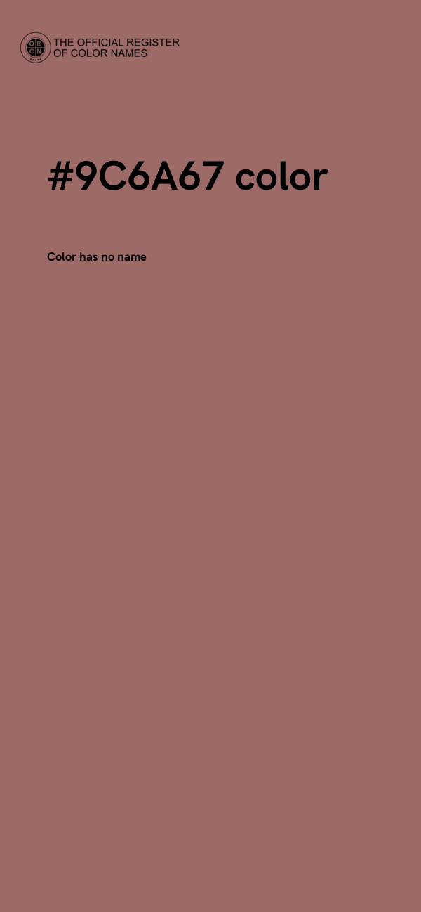 #9C6A67 color image