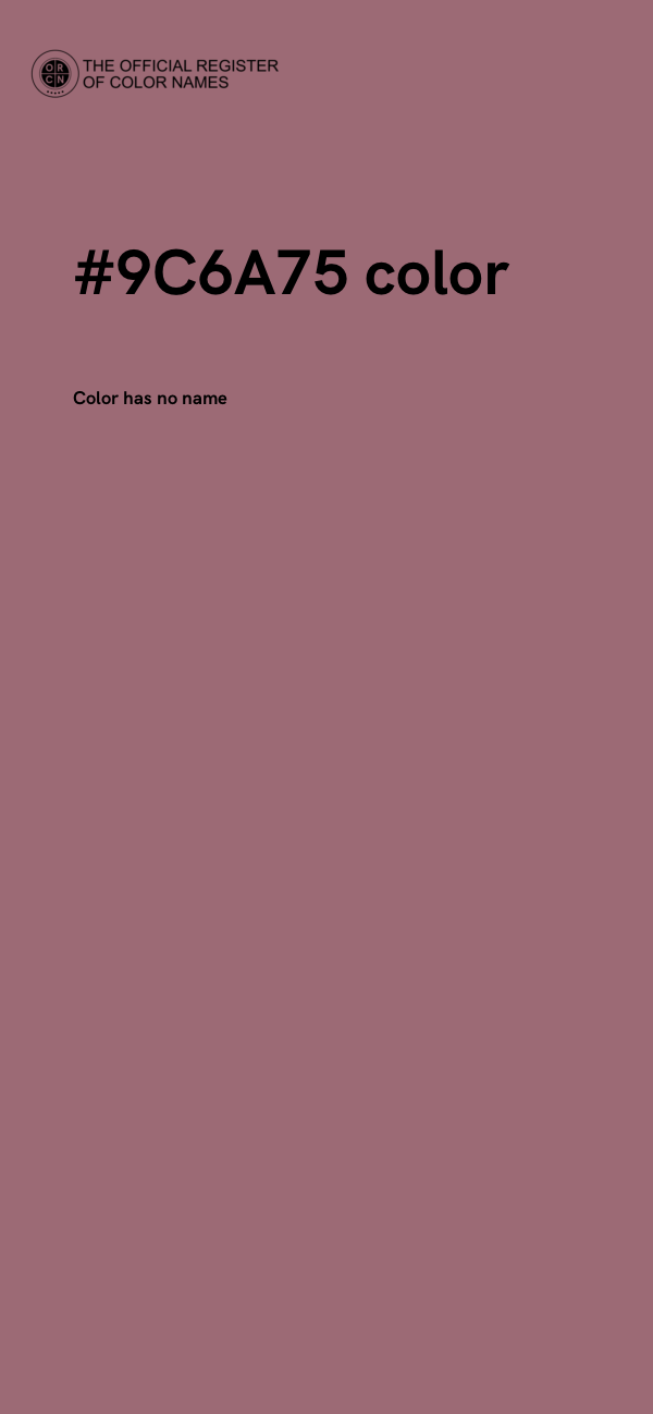 #9C6A75 color image