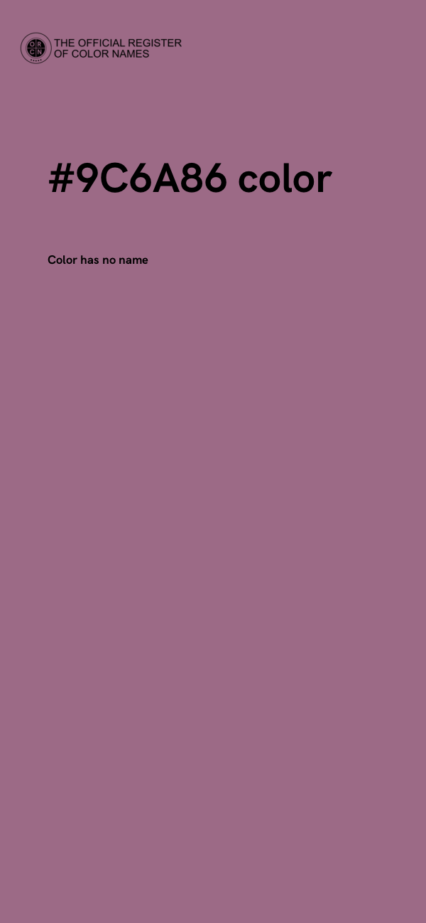 #9C6A86 color image