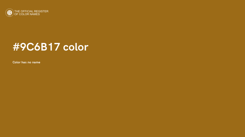 #9C6B17 color image