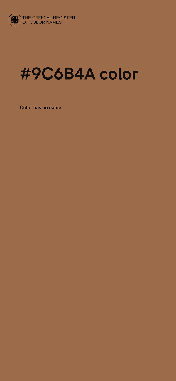 #9C6B4A color image