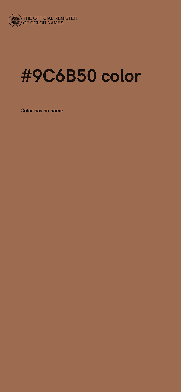 #9C6B50 color image