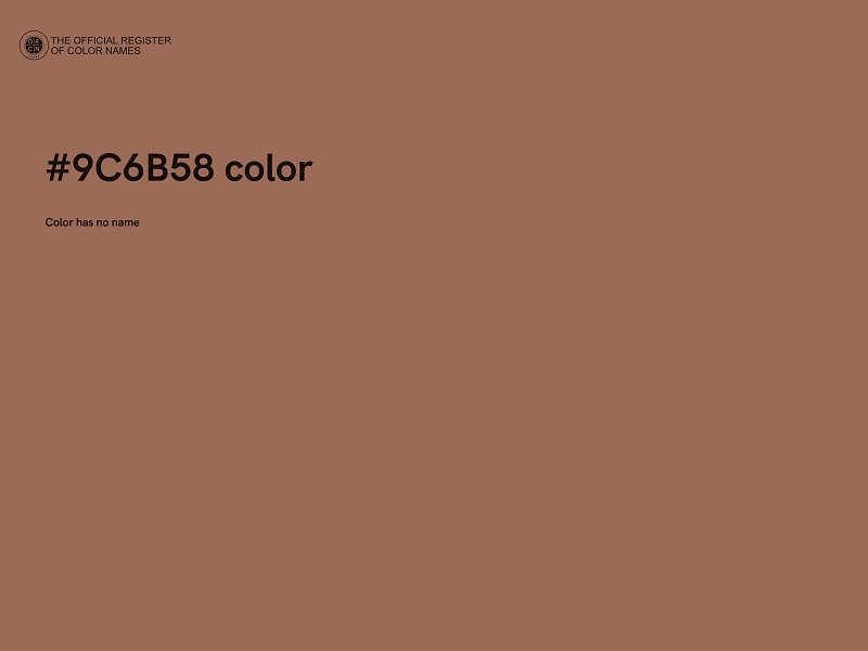 #9C6B58 color image