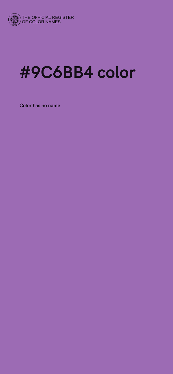 #9C6BB4 color image