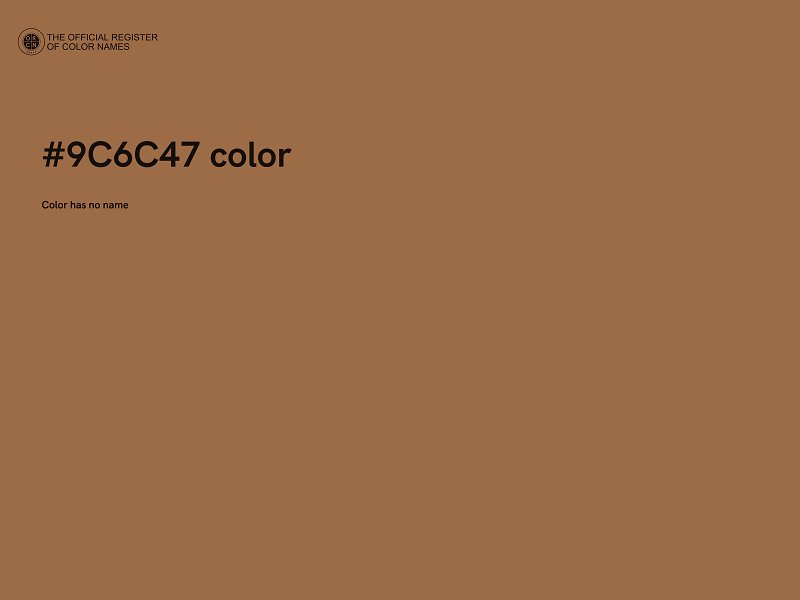 #9C6C47 color image