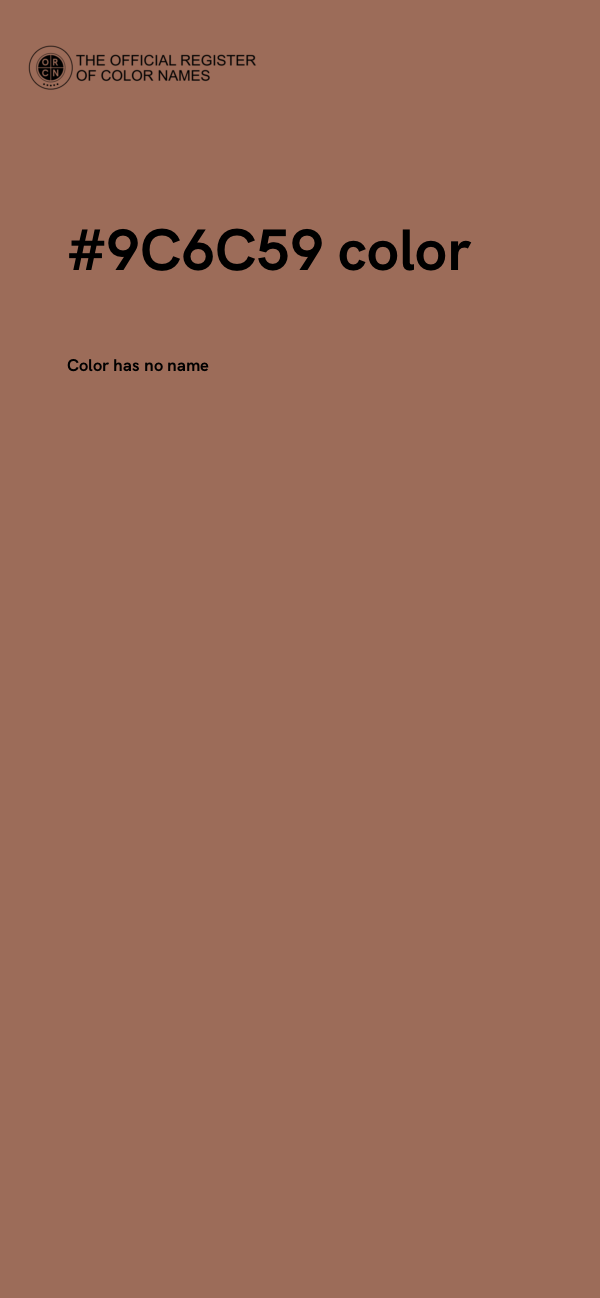 #9C6C59 color image
