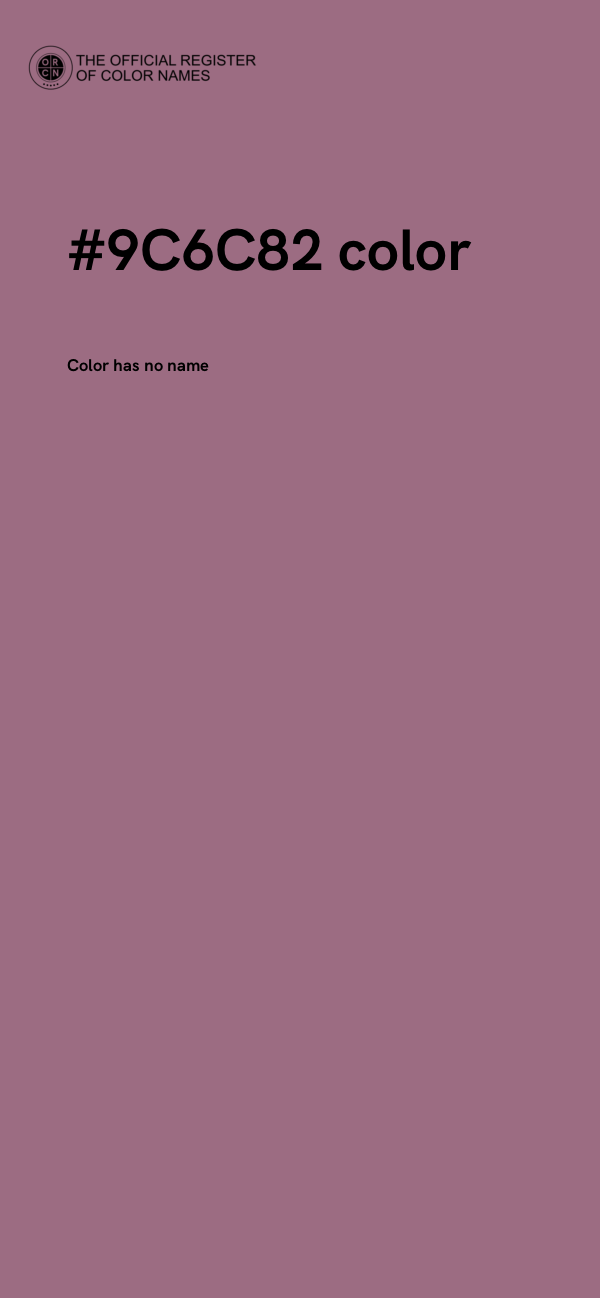 #9C6C82 color image