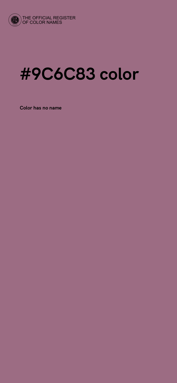 #9C6C83 color image