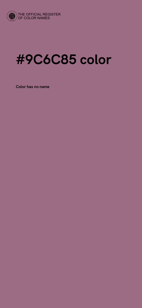 #9C6C85 color image