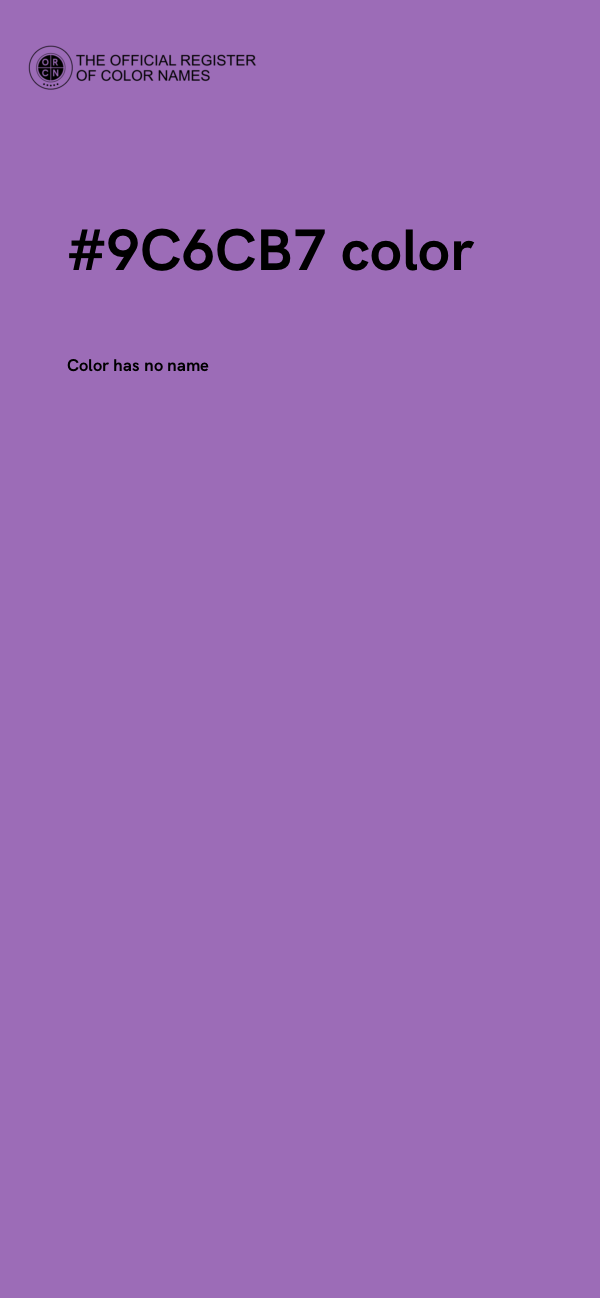#9C6CB7 color image