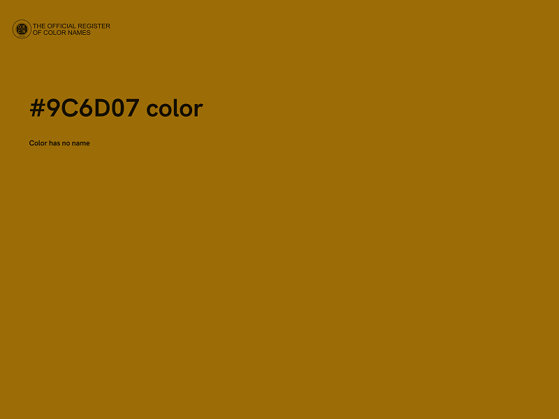 #9C6D07 color image