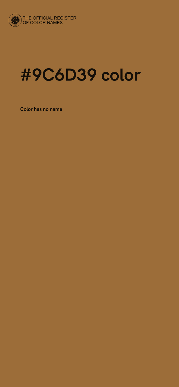 #9C6D39 color image