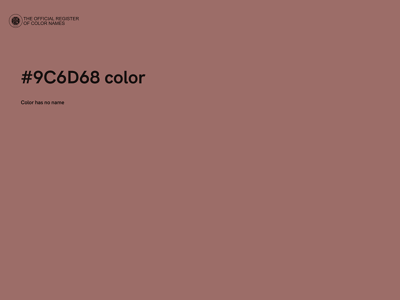 #9C6D68 color image