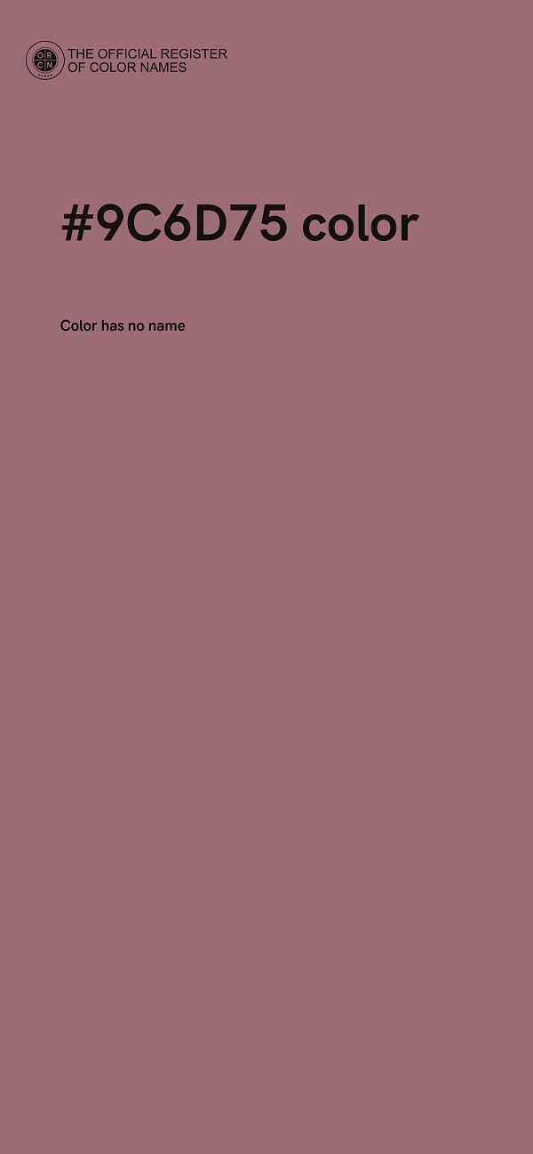 #9C6D75 color image