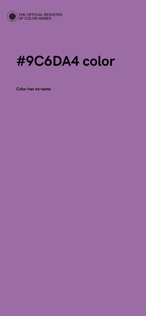 #9C6DA4 color image