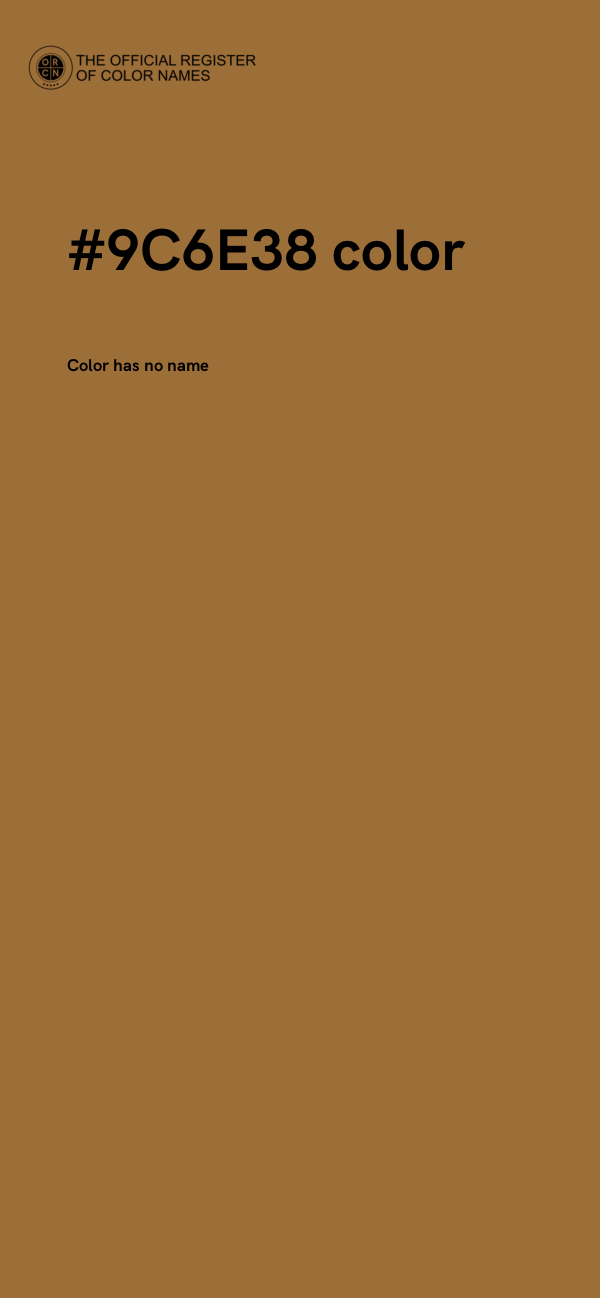 #9C6E38 color image