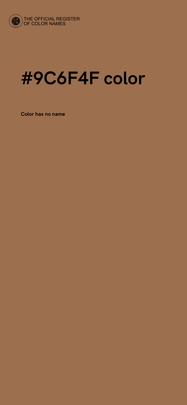 #9C6F4F color image