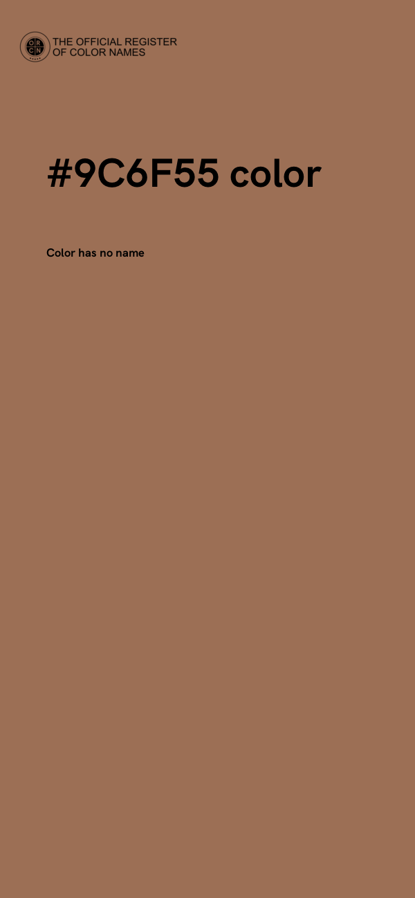 #9C6F55 color image