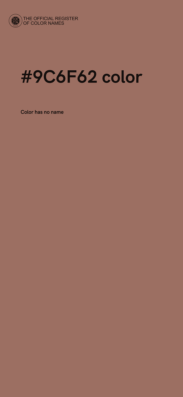 #9C6F62 color image