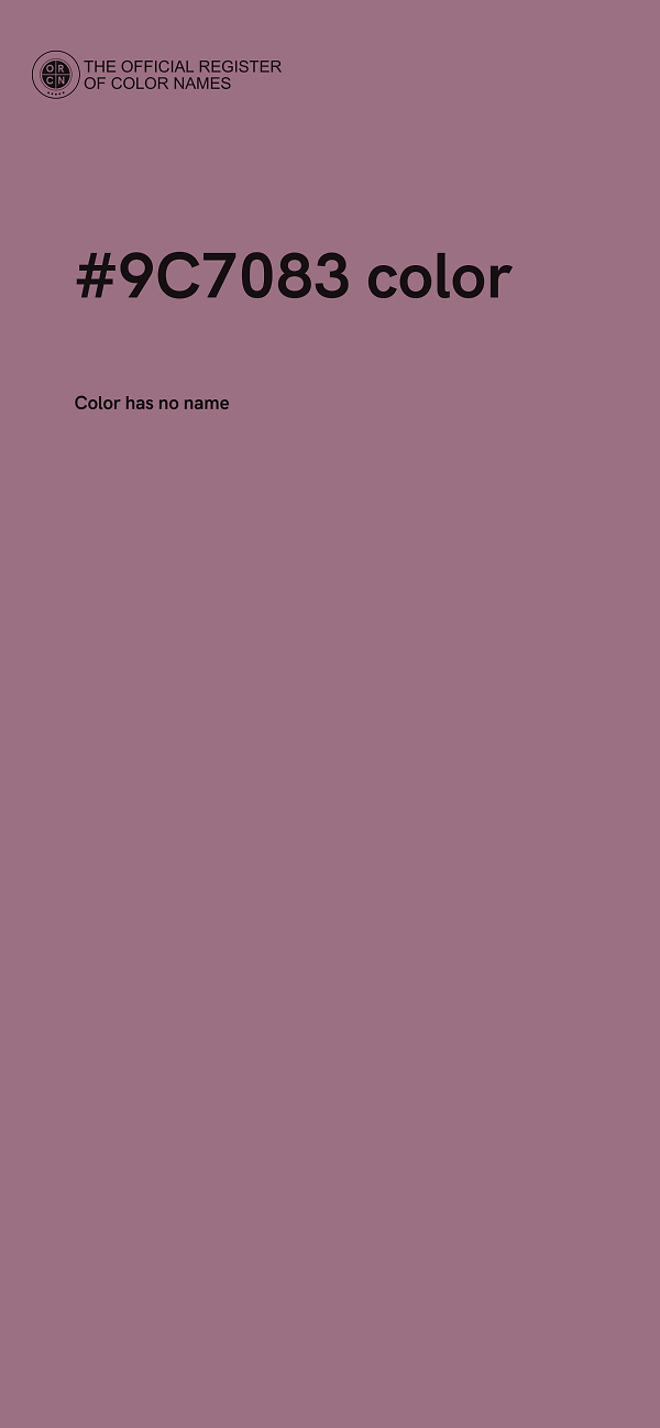 #9C7083 color image