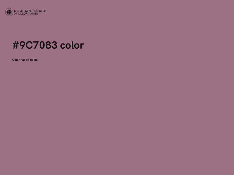 #9C7083 color image