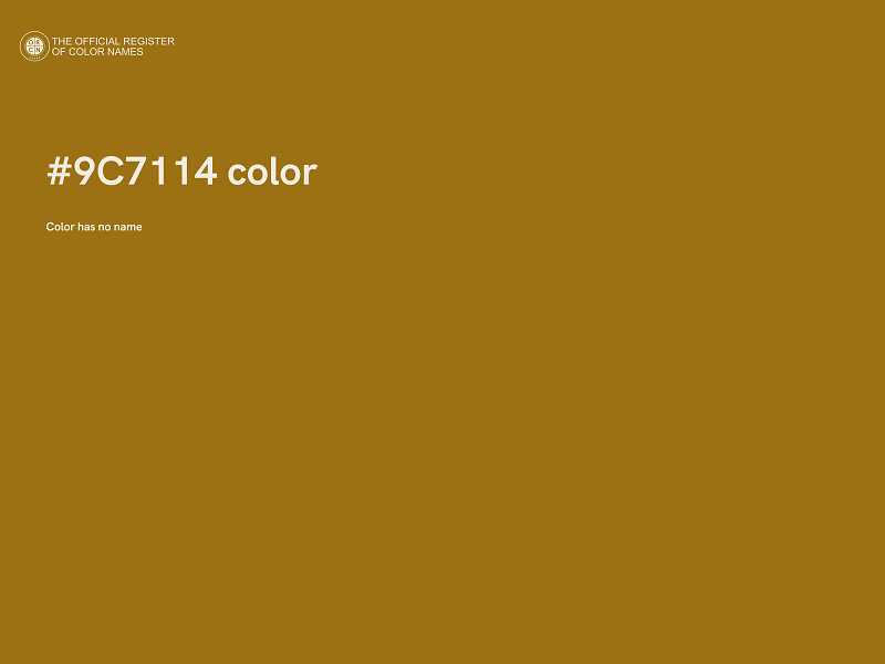 #9C7114 color image