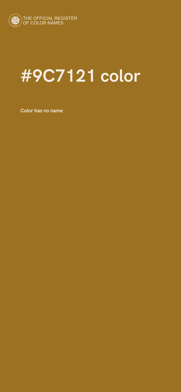 #9C7121 color image