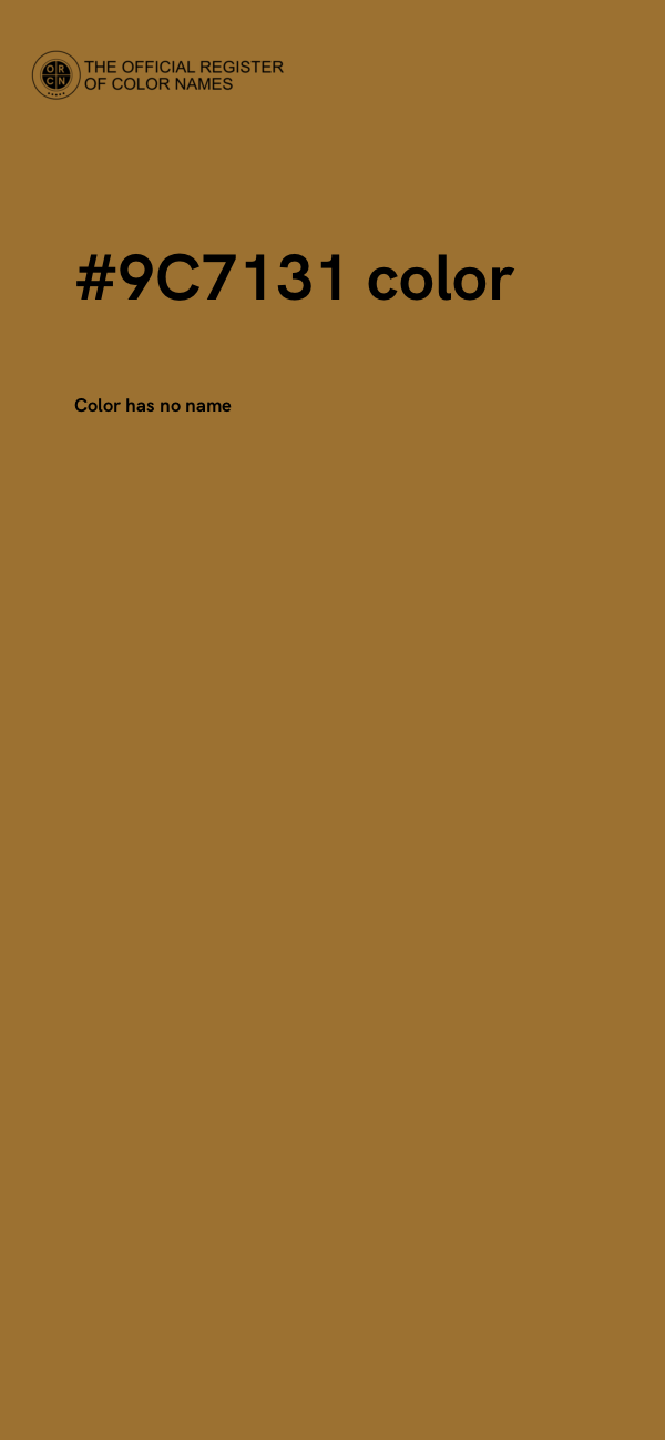 #9C7131 color image