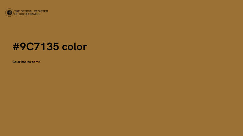 #9C7135 color image