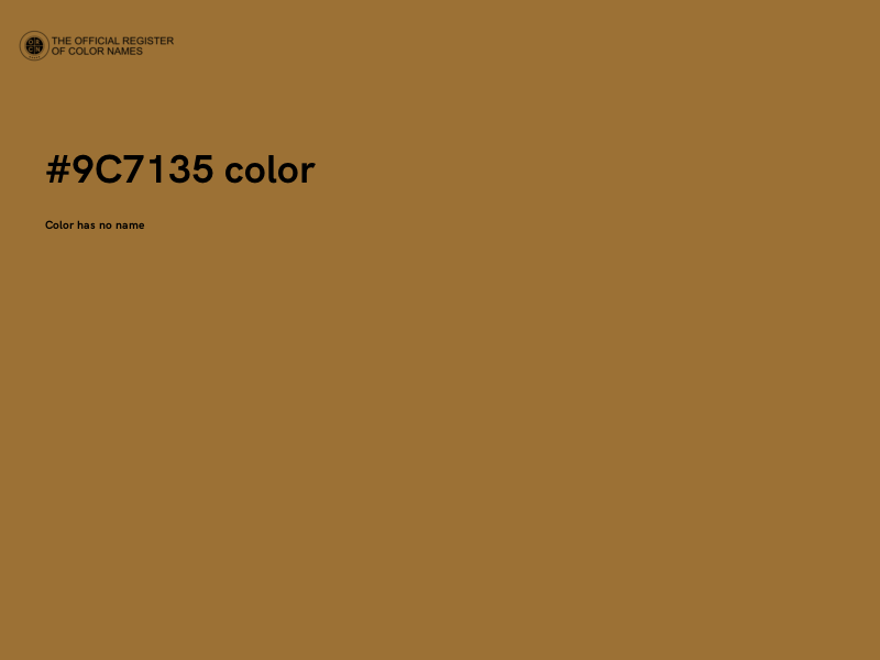 #9C7135 color image