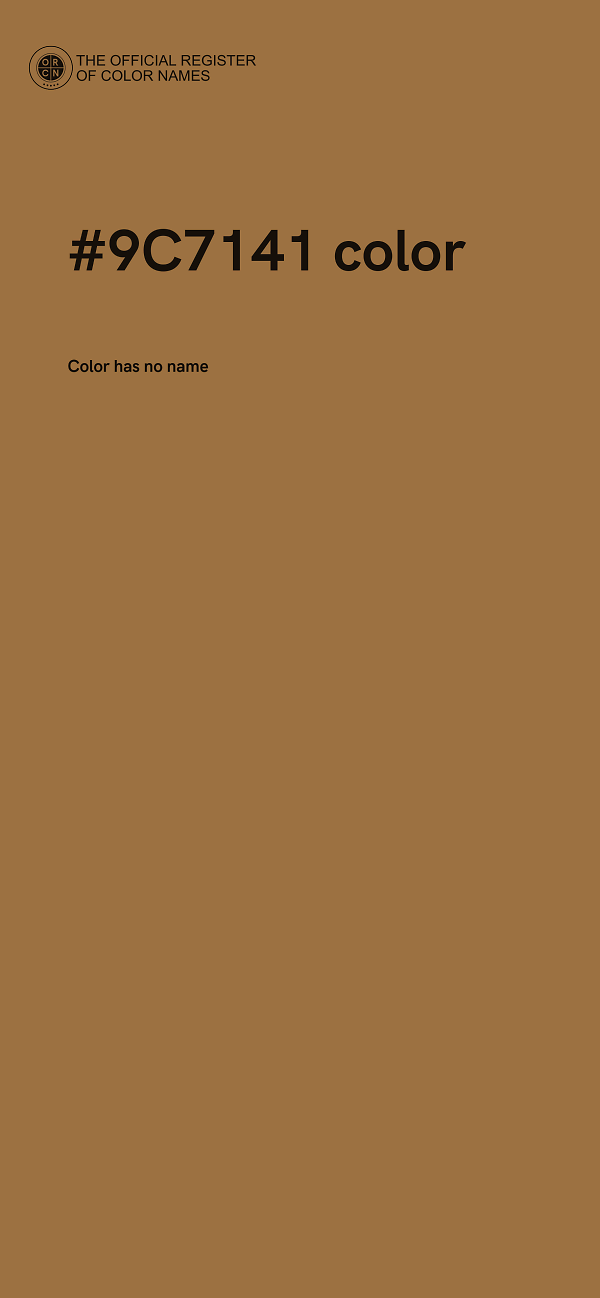#9C7141 color image