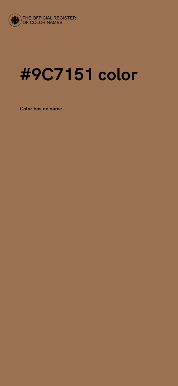 #9C7151 color image