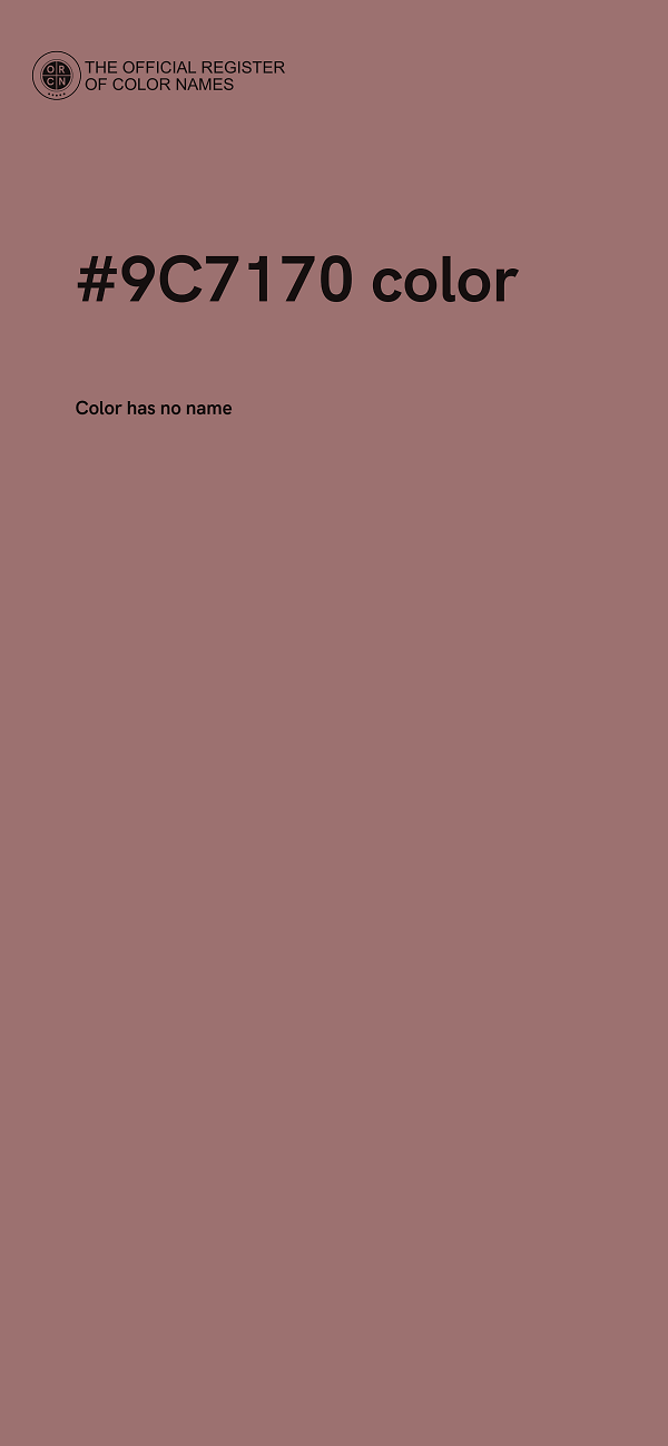 #9C7170 color image