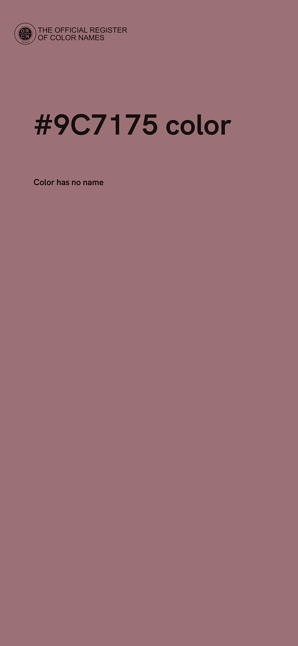 #9C7175 color image