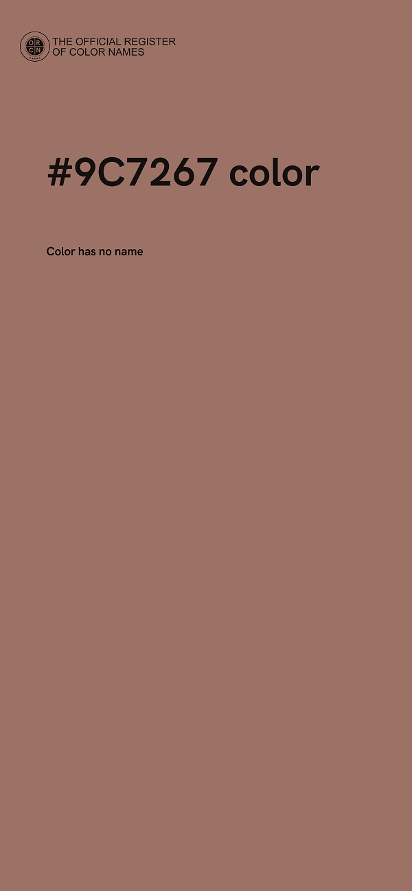 #9C7267 color image