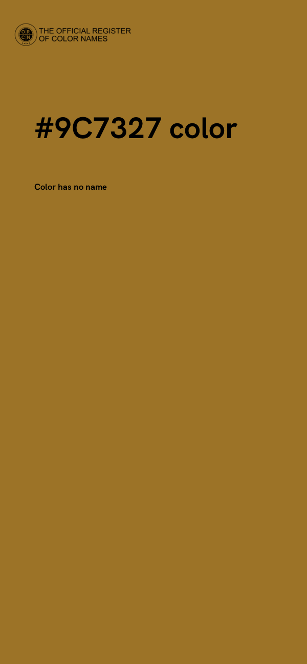#9C7327 color image