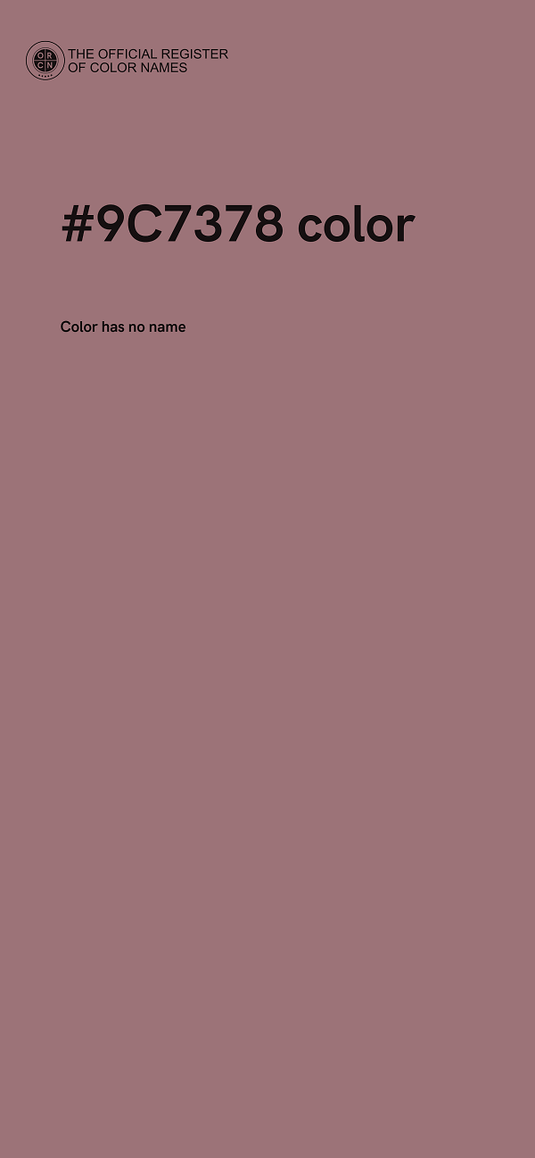 #9C7378 color image