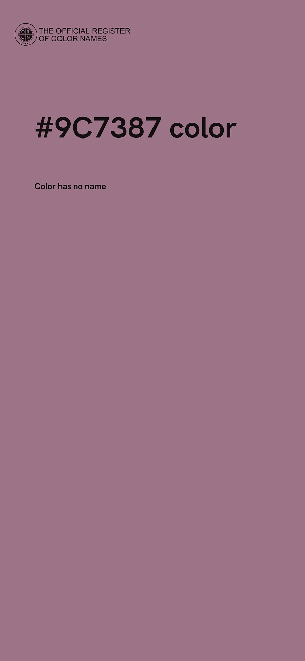 #9C7387 color image