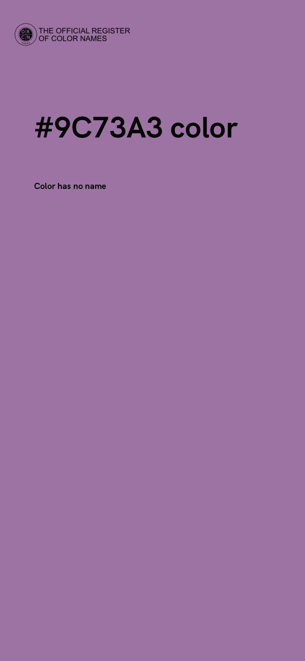 #9C73A3 color image