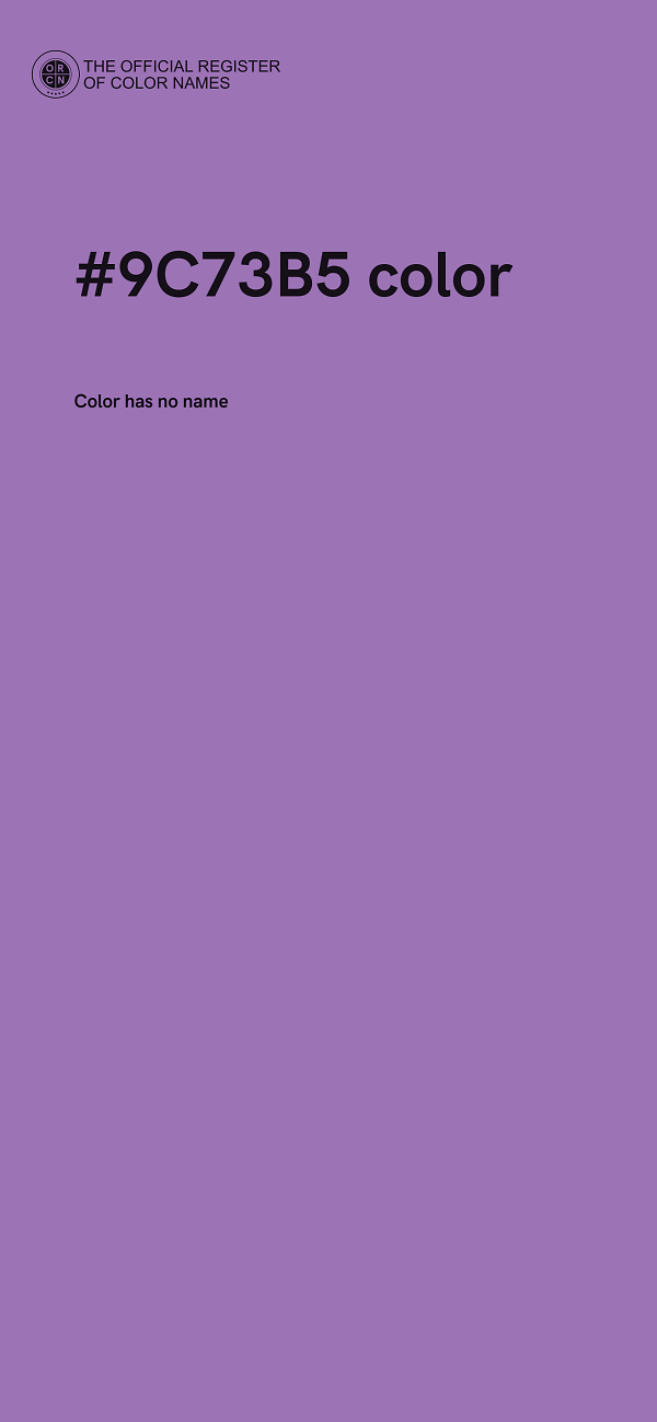 #9C73B5 color image