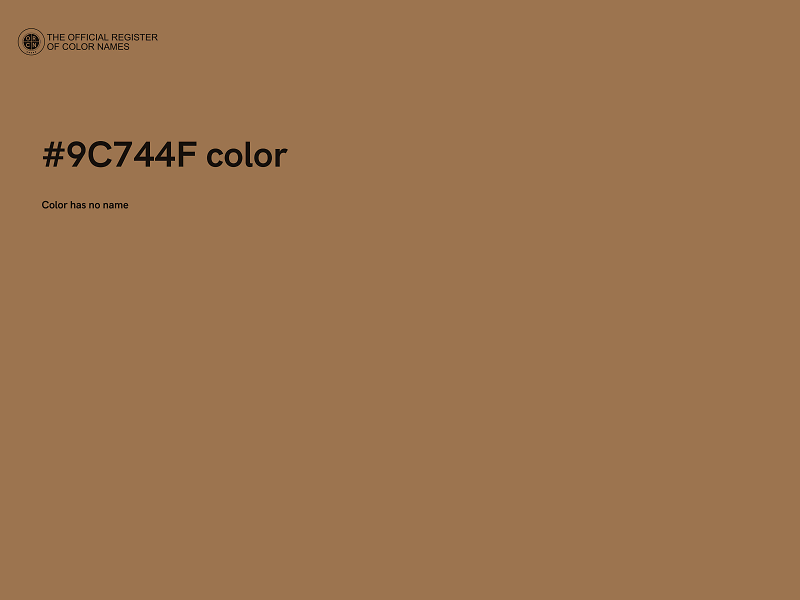 #9C744F color image