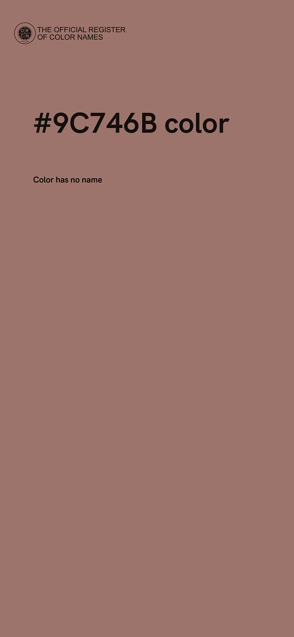 #9C746B color image
