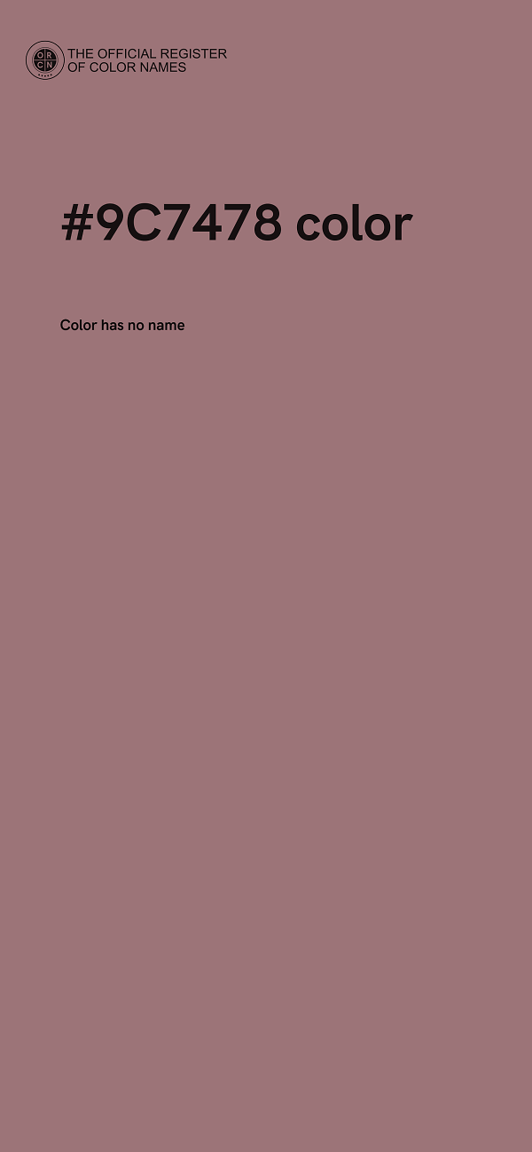 #9C7478 color image