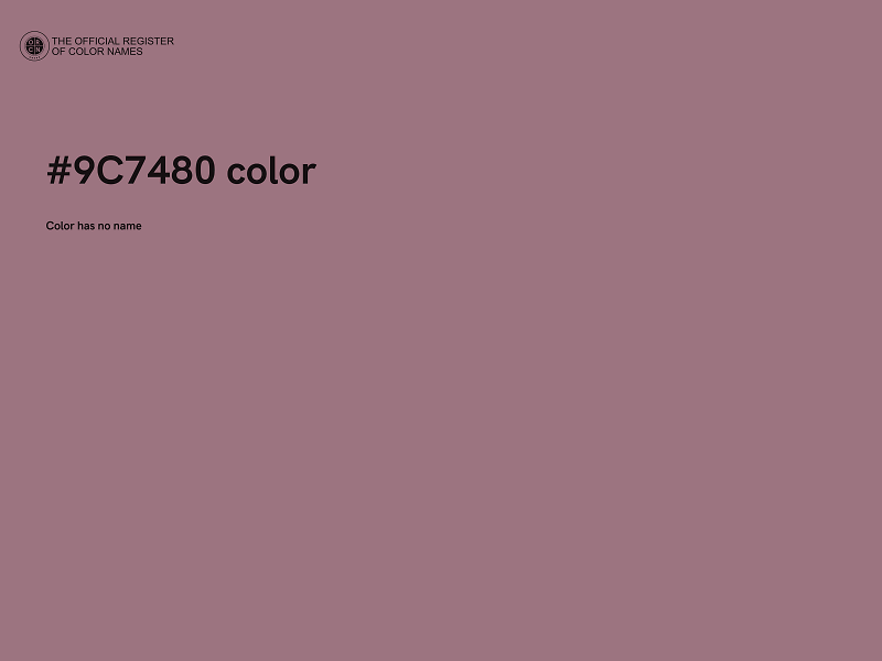 #9C7480 color image