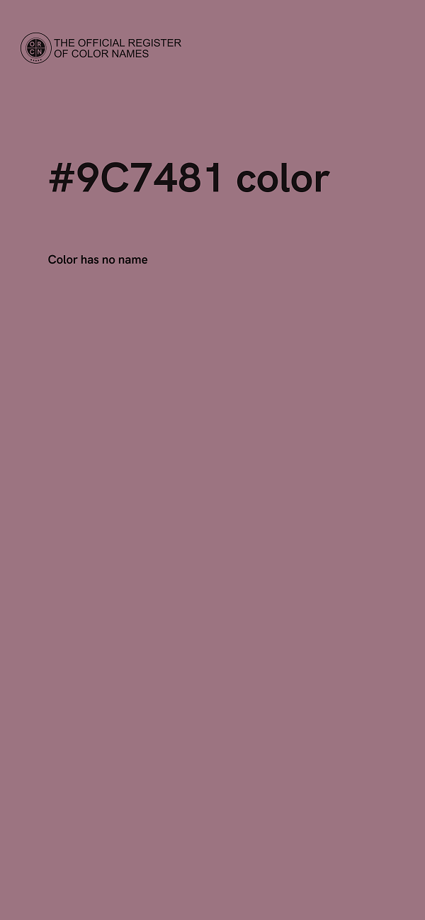 #9C7481 color image