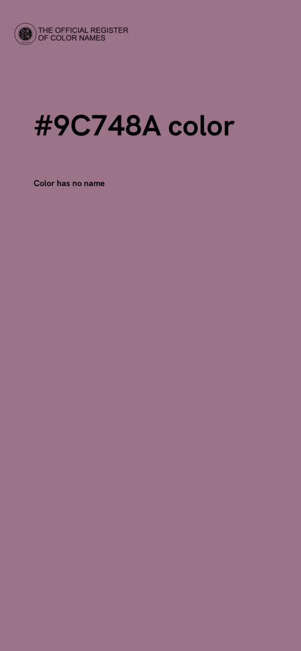 #9C748A color image